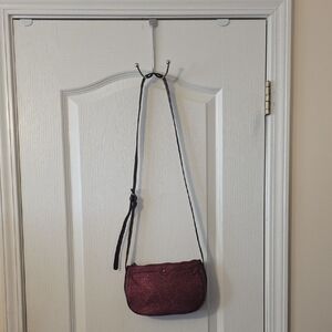 A New Day Glitter Crossbody Bag in Deep Burgundy